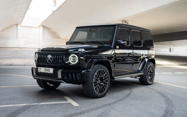 Black Mercedes G63 AMG 2025 Rental in Dubai, UAE